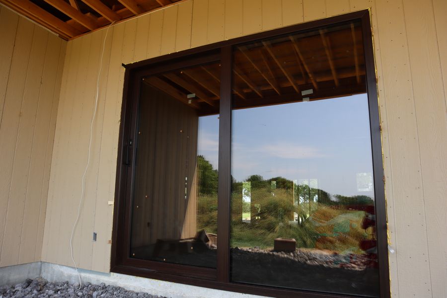 Sliding patio door exterior detail